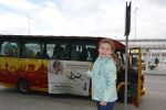 The coach for the Queen. Special bus was prepared to drop Maria Muzychuk from airport to the city center, where small children were waiting for her autographs and the mayor of Lviv - for congratualtions